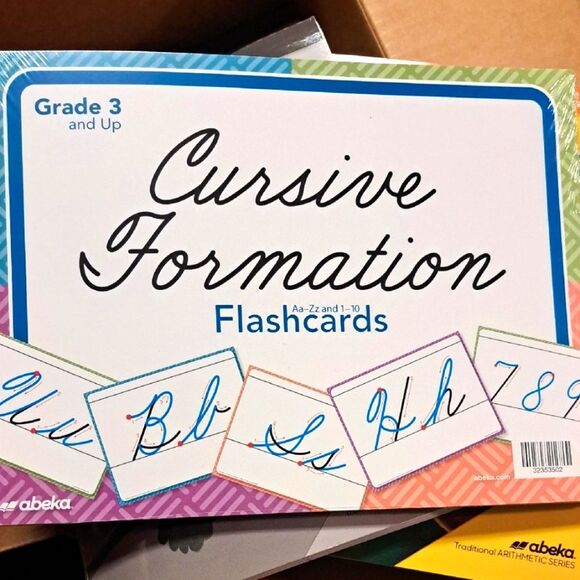 Abeka Cursive Formation Flashcards Grade 3 and Up - Picture 1 of 2